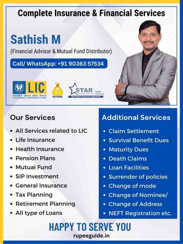 LIC Advisor Near Me - LIC Agent Near Me in Bangalore - Health Insurance Advisor Agent - Bengaluru - Sathish M - Rupee Guide - Buy LIC Policy Online